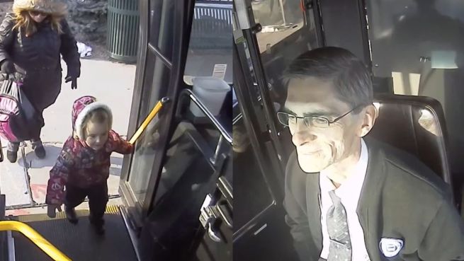 go to Busfahrer verzückt das Netz mit rührender Geste