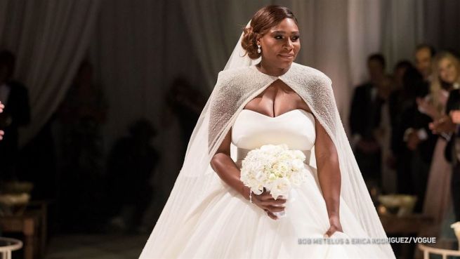 go to Tiefe Blicke: Serena Williams heiratet in mutigem Kleid